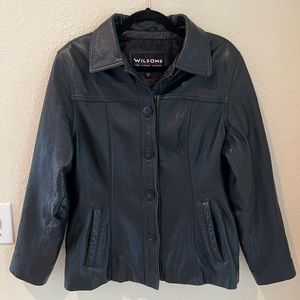 WILSON’S LEATHER women’s vintage black leather jacket | MEDIUM